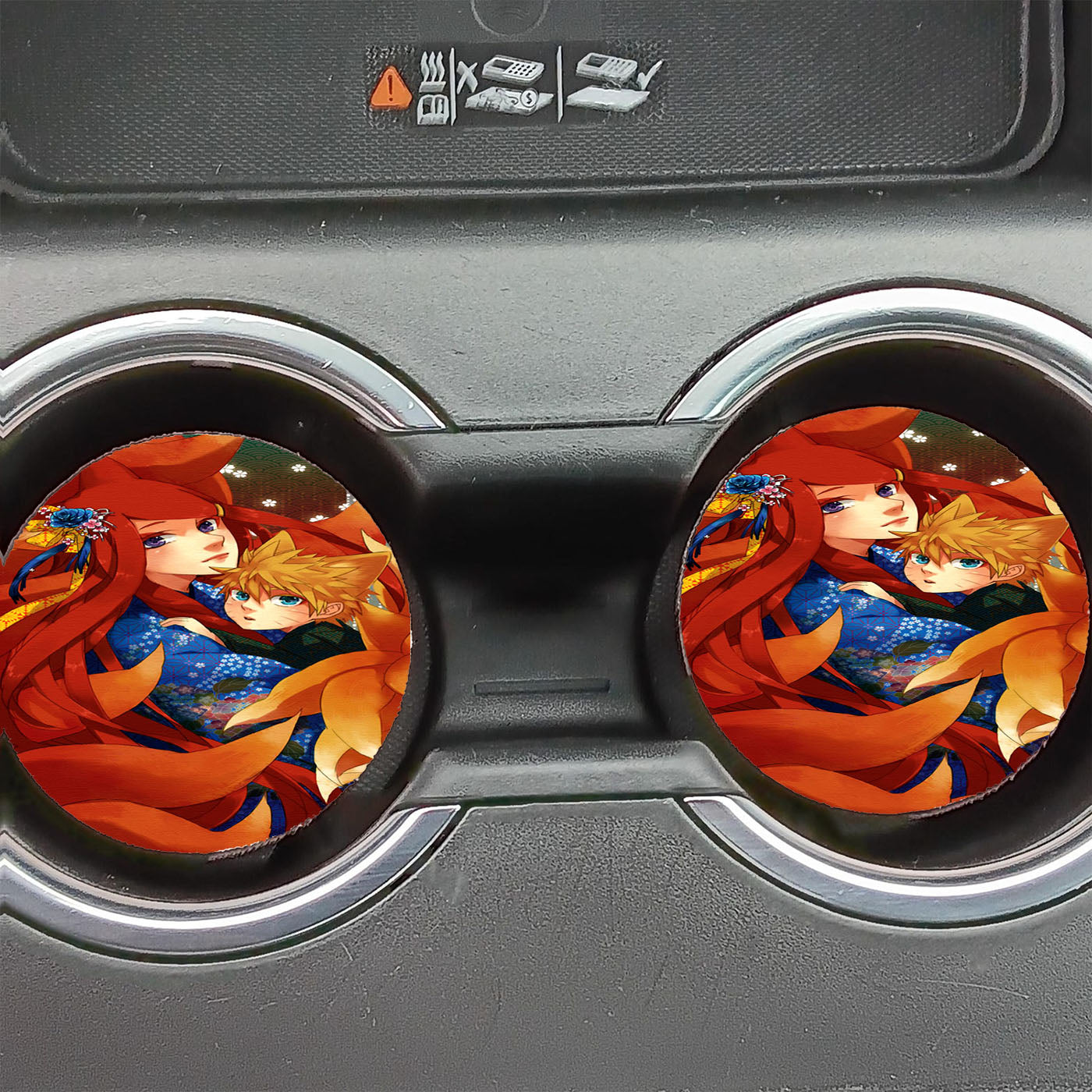 Naruto Kids And Kushina Uzumaki Car Coasters