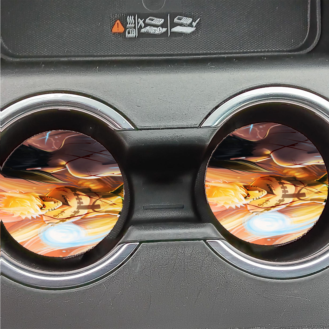Naruto Kurama Mode Vs Sasuke Car Coasters