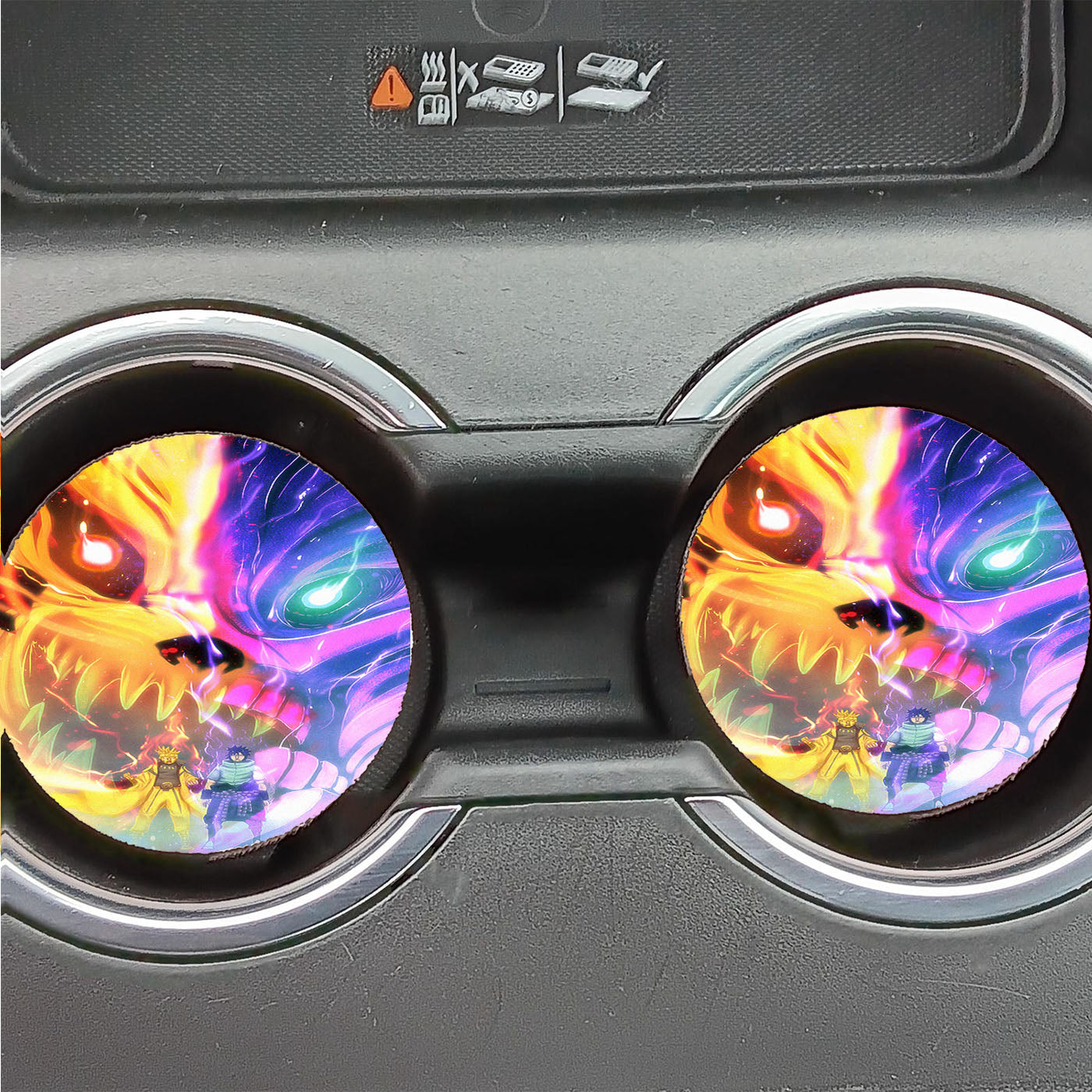 Naruto Kyuubi X Sasuke Susanoo Car Coasters