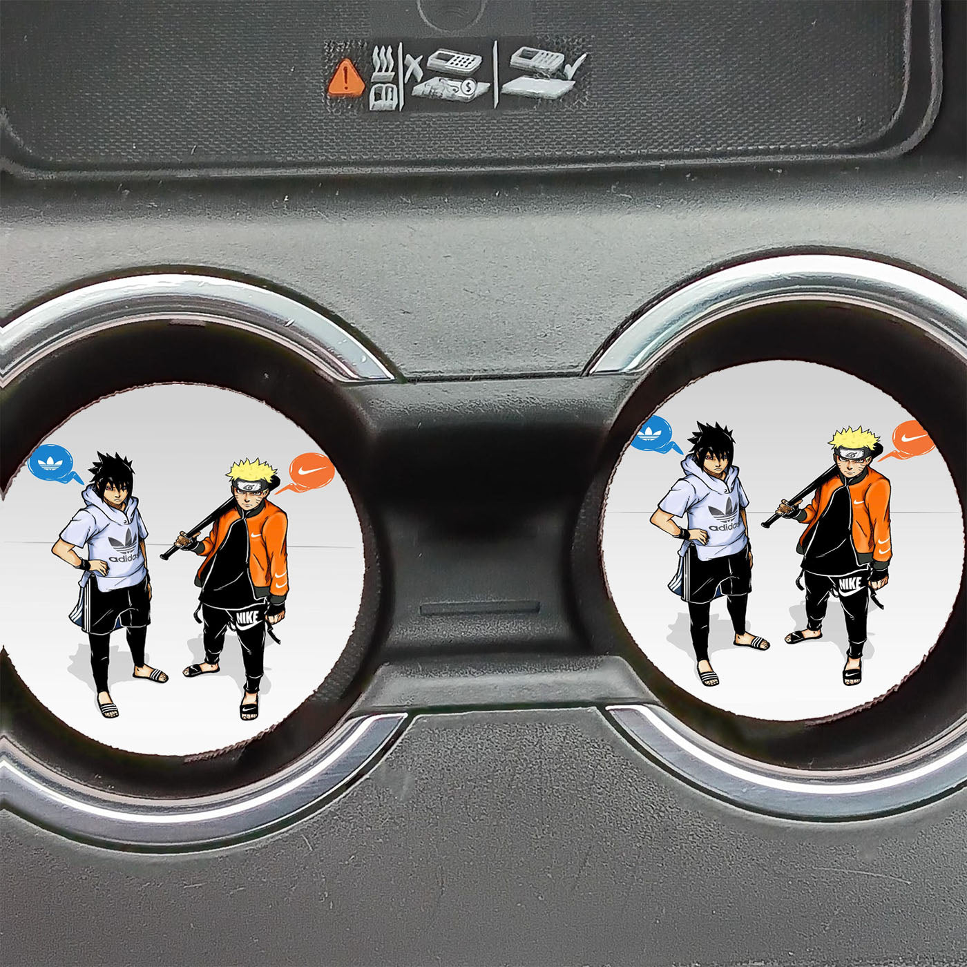 Naruto Nike Sasuke Adidas Car Coasters