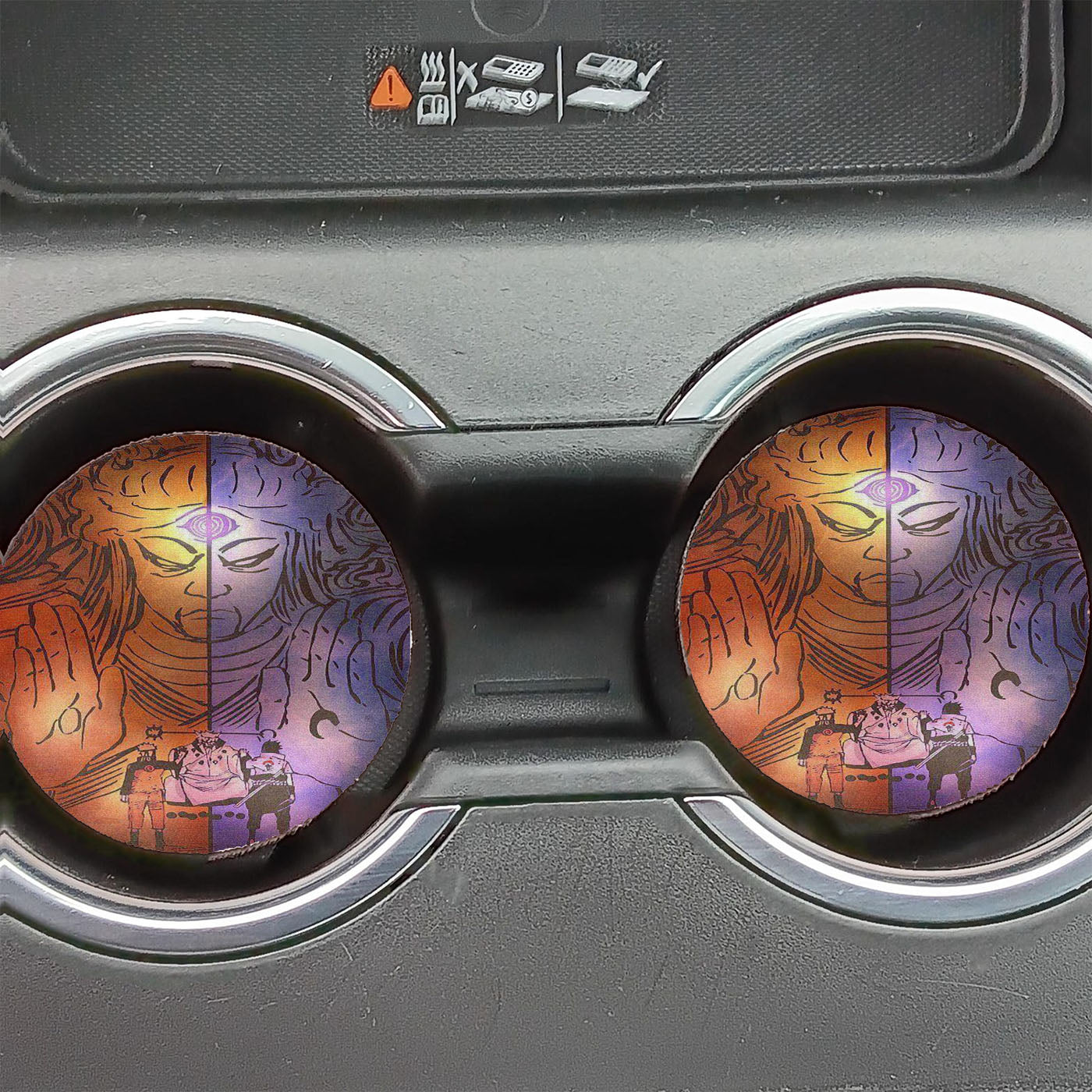 Naruto Sasuke Hagoromo Statue Car Coasters