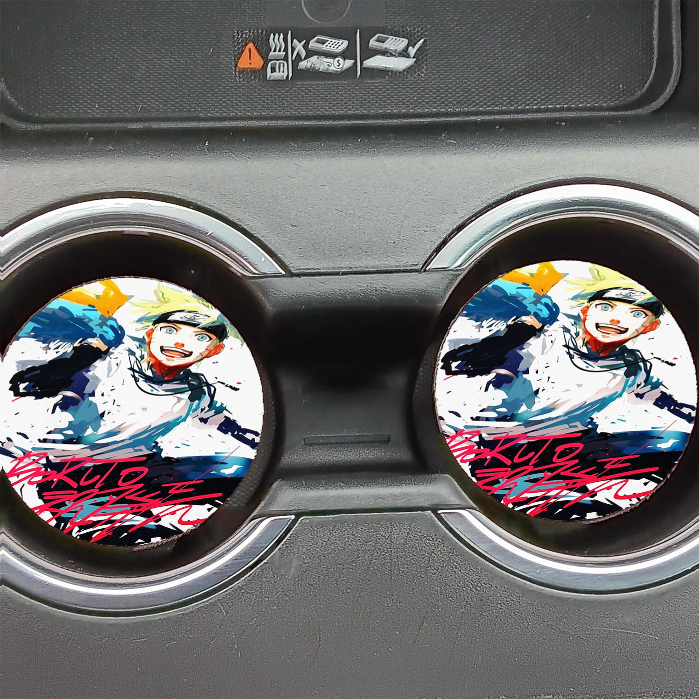 Naruto Splash Paint Car Coasters