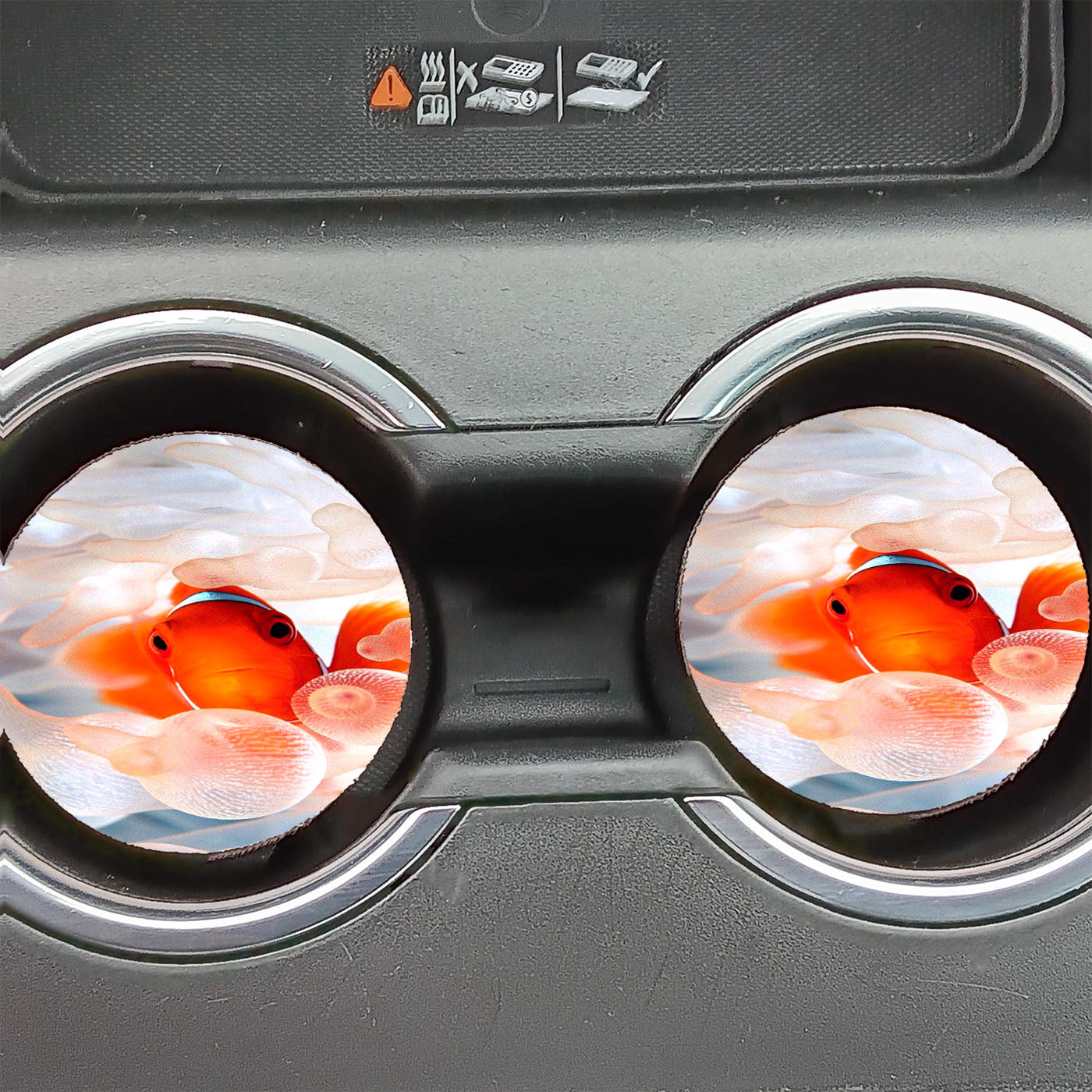 Nemo Fish Hiding In The Sea Reef Car Coasters