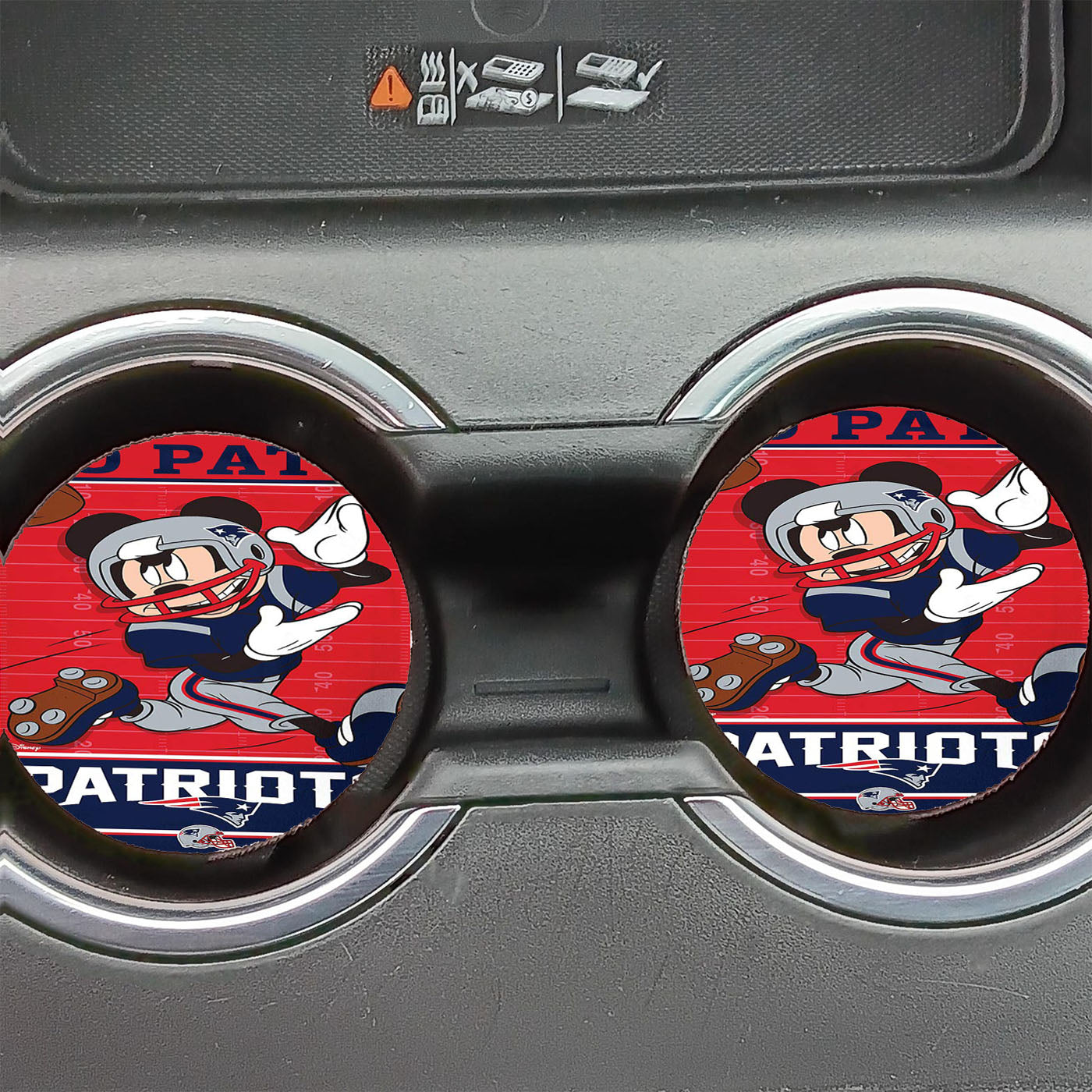 New England Patriots Disney Mickey Mouse Nfl Car Coasters