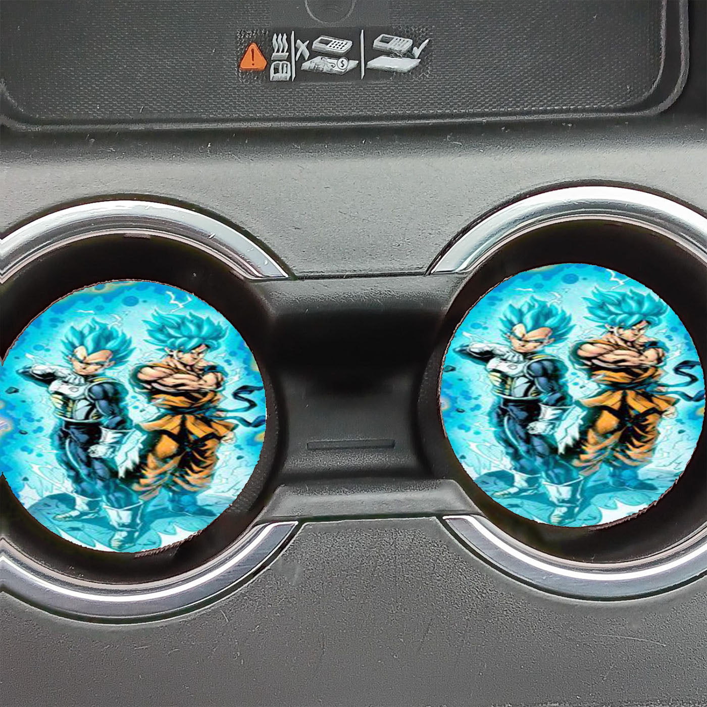 New Goku Vegeta Ss Blue Car Coasters