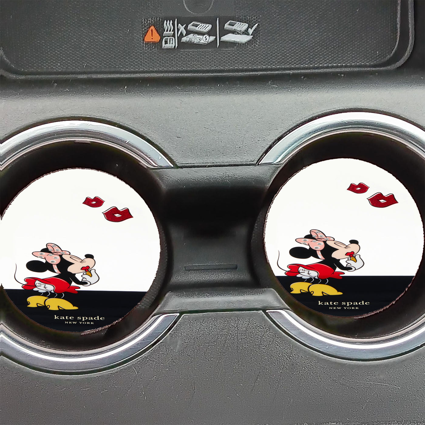 New York Kate Spade X Minnie Mouse Kiss Car Coasters
