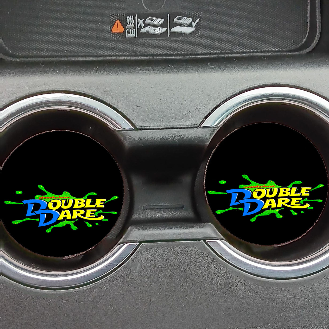 Nickelodeon Double Dare Slime Logo Car Coasters