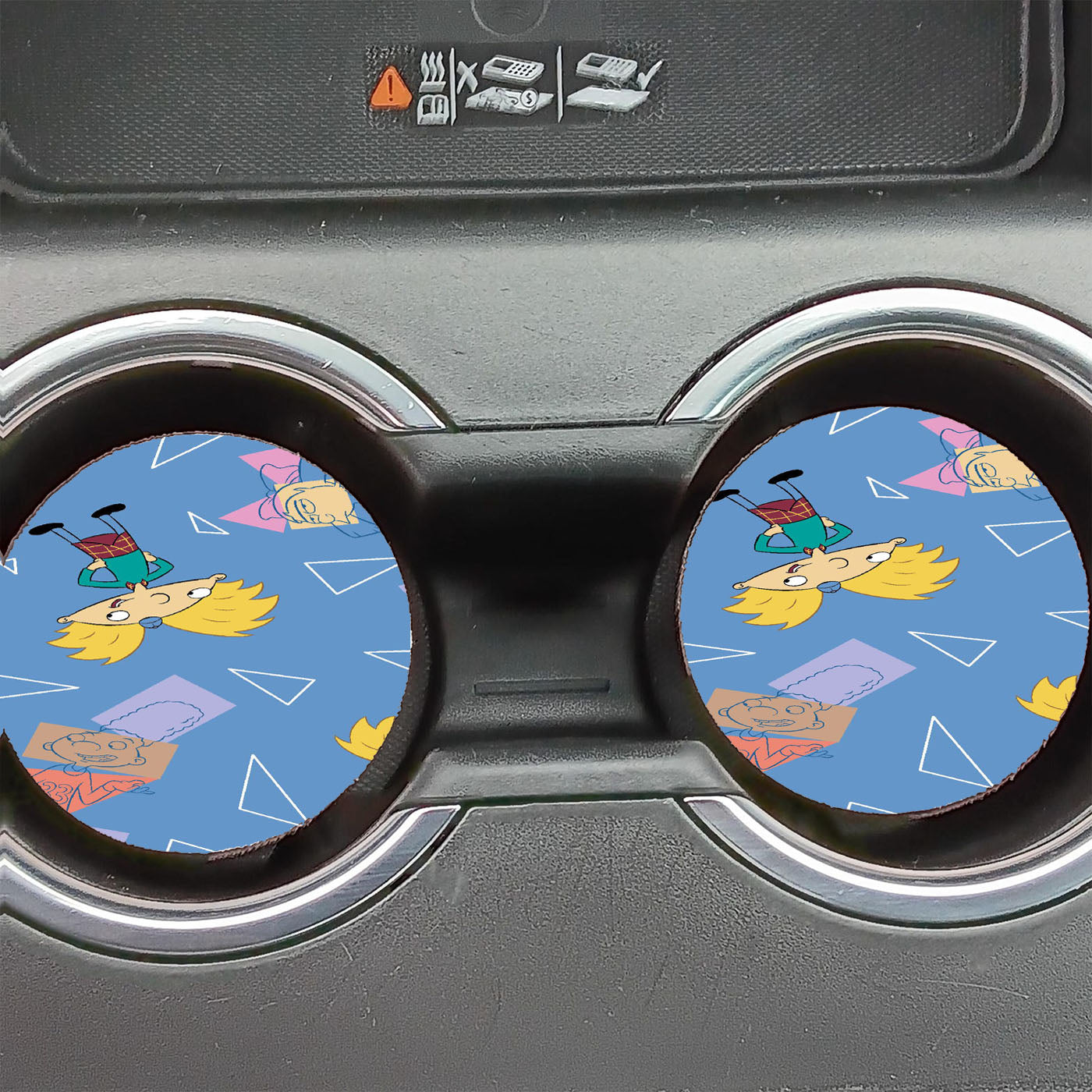 Nickelodeon Hey Arnold Pattern Car Coasters