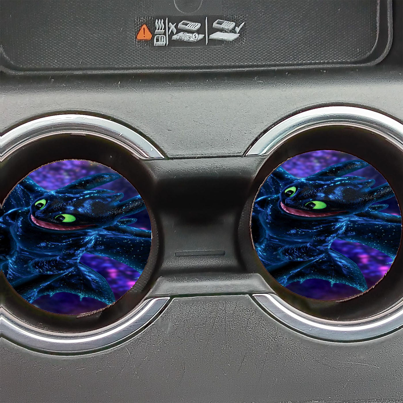 Night Fury How To Train Your Dragon Couple 1 Car Coasters