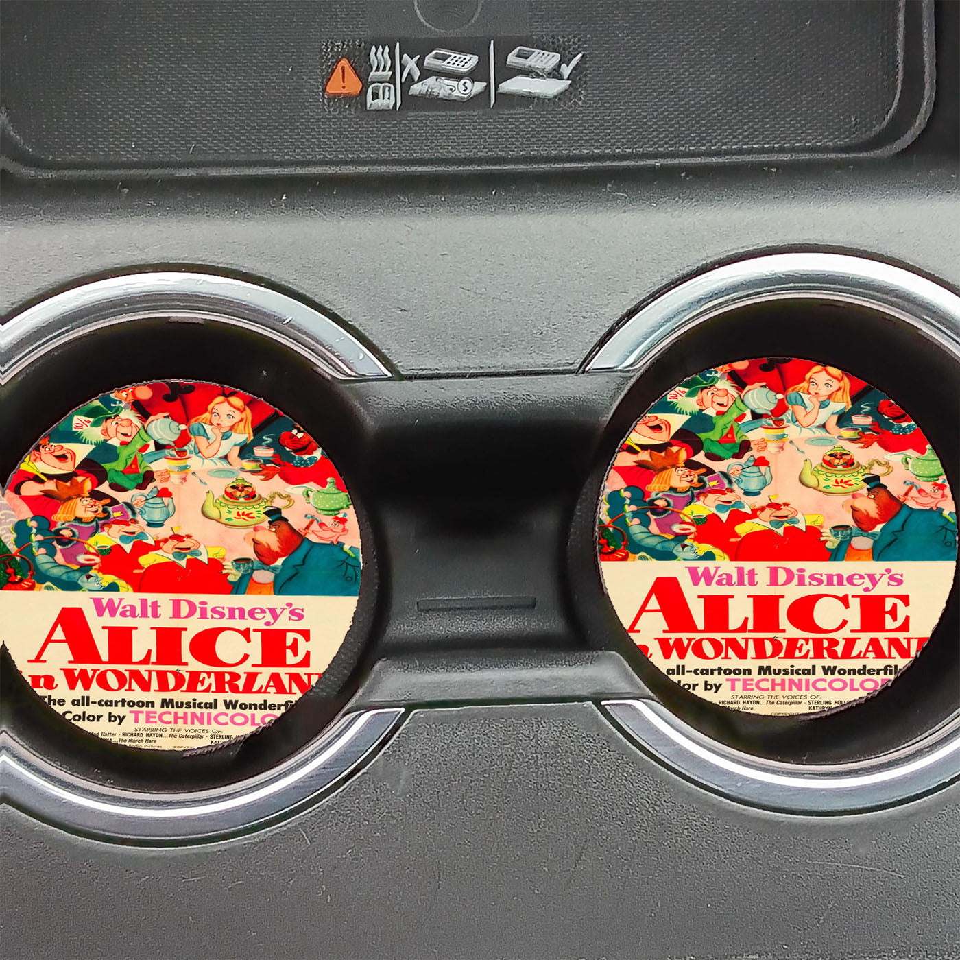Old Disney Posters Alice In Wonderland Car Coasters