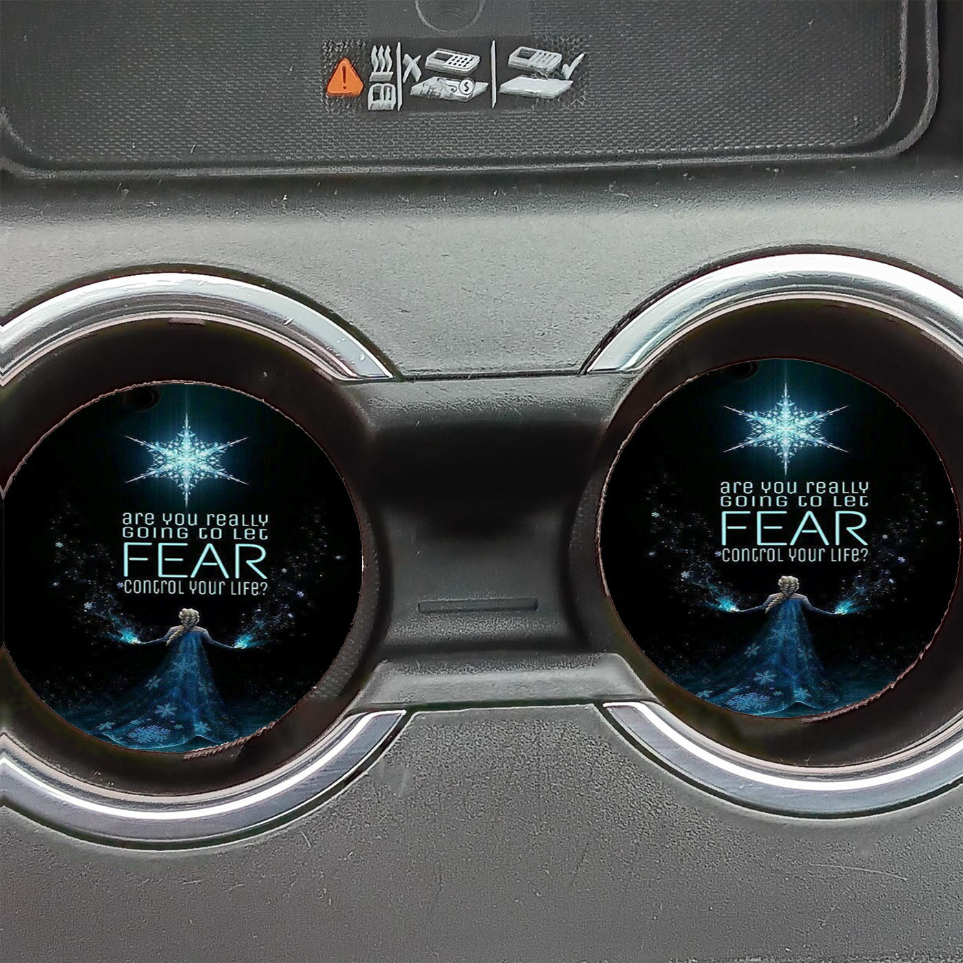 Once Upon Time Frozen Quote Elsa Car Coasters