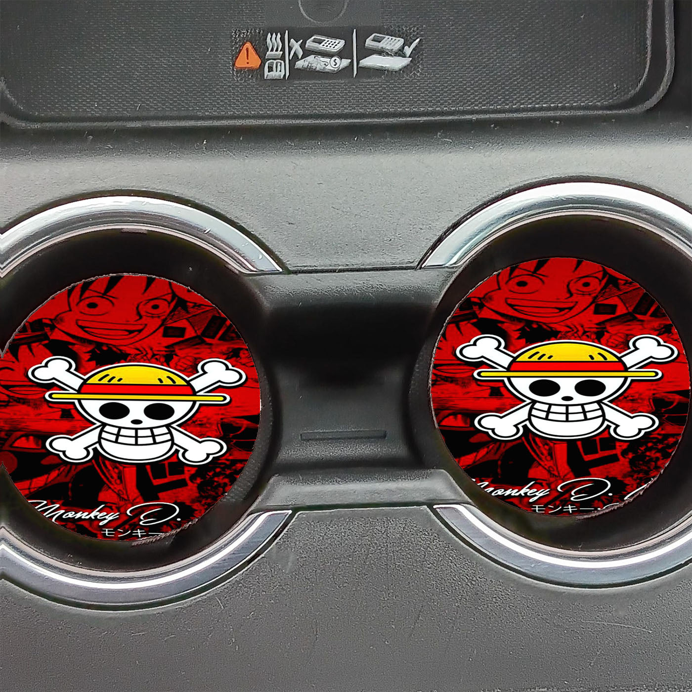 One Pice Monkey D Luffy Car Coasters