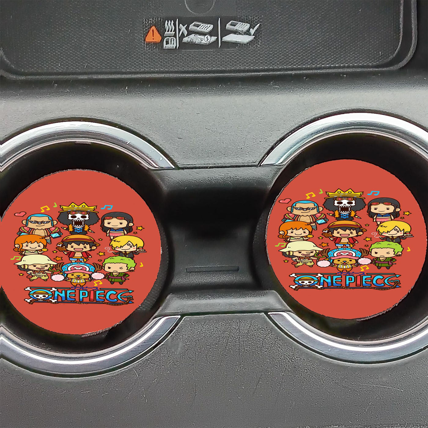 One Piece Chibi Car Coasters