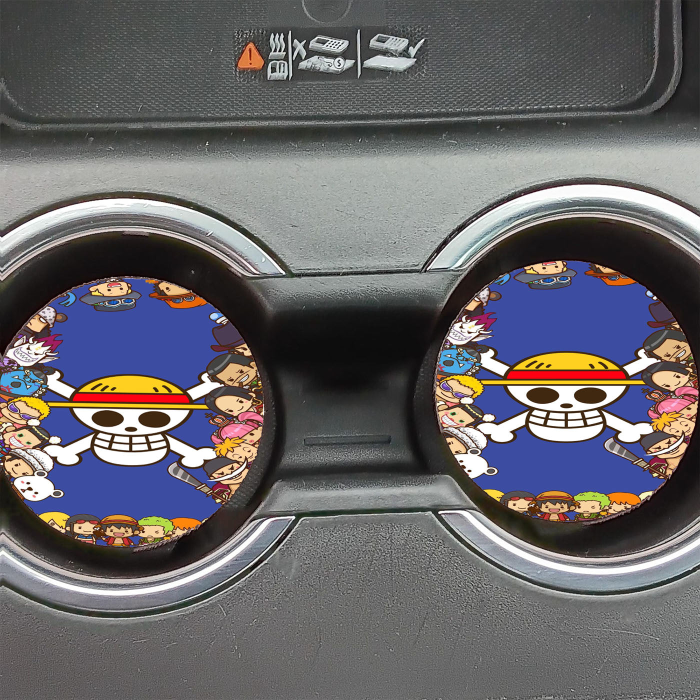 One Piece Collage Car Coasters