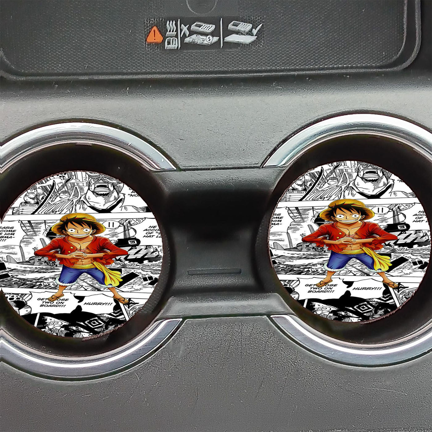 One Piece Comic Car Coasters