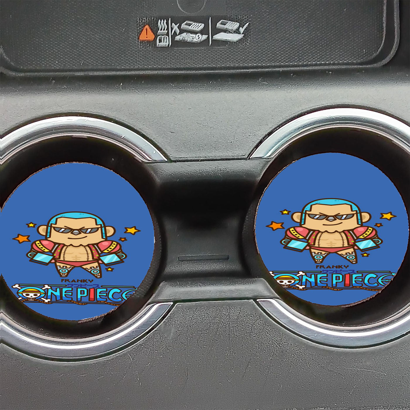 One Piece Franky Car Coasters