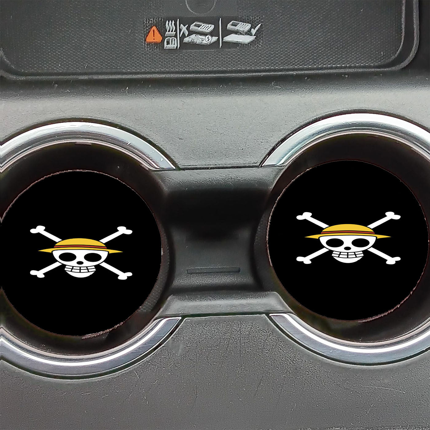 One Piece Manga Series Skull Logo Car Coasters