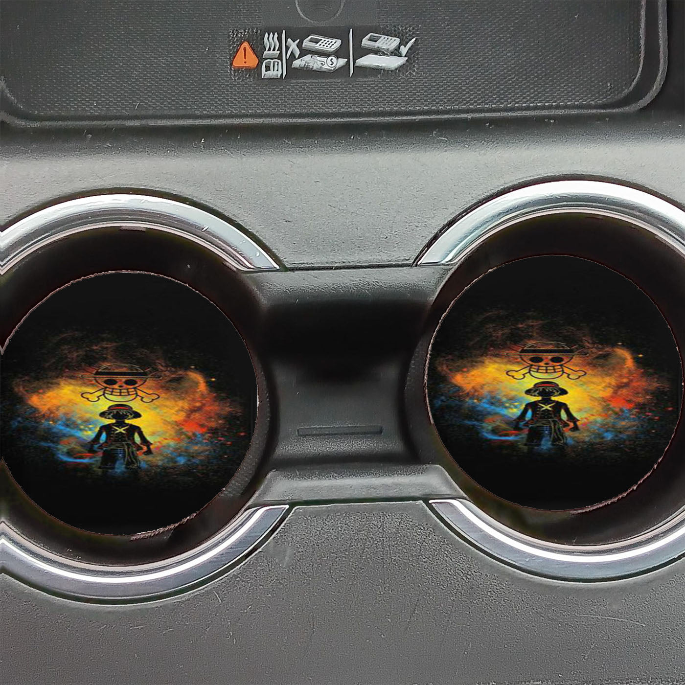 One Piece Pirate Painting Car Coasters