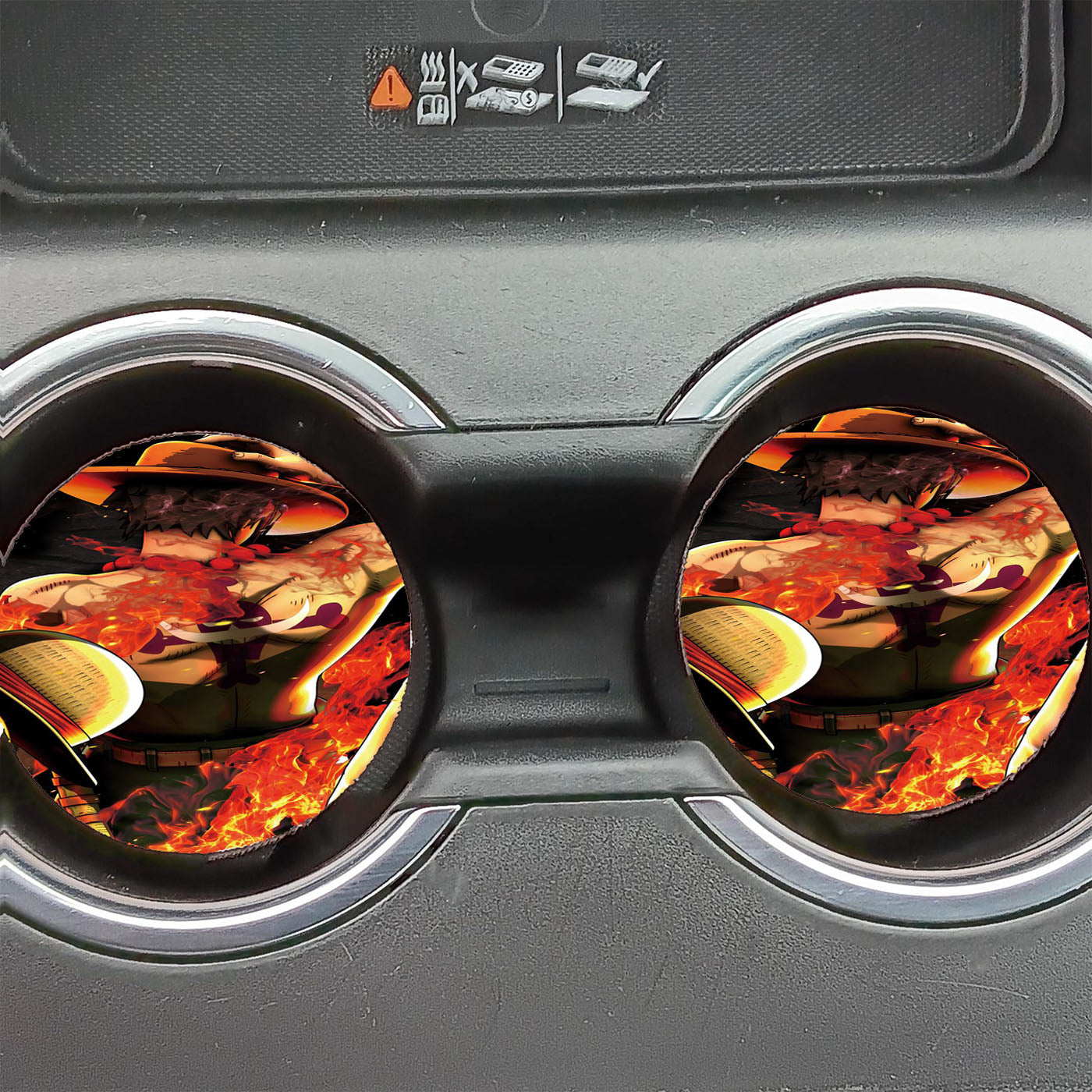 One Piece Portgas D Ace Car Coasters