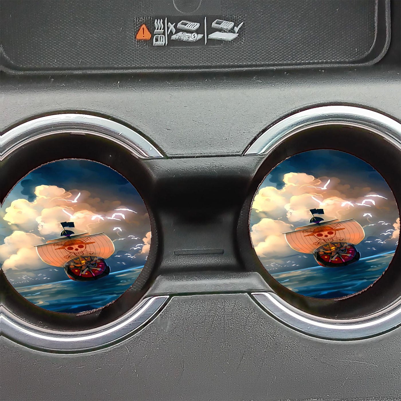 One Piece Thousand Sunny Car Coasters