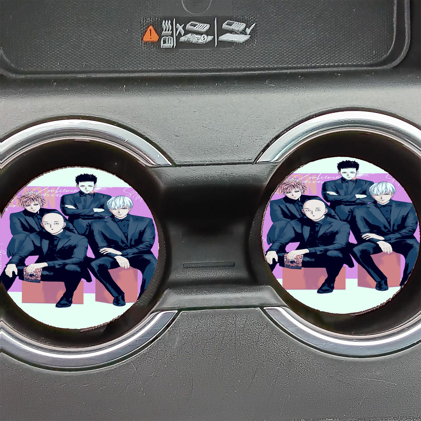 One Punch Man Photo Shot Car Coasters