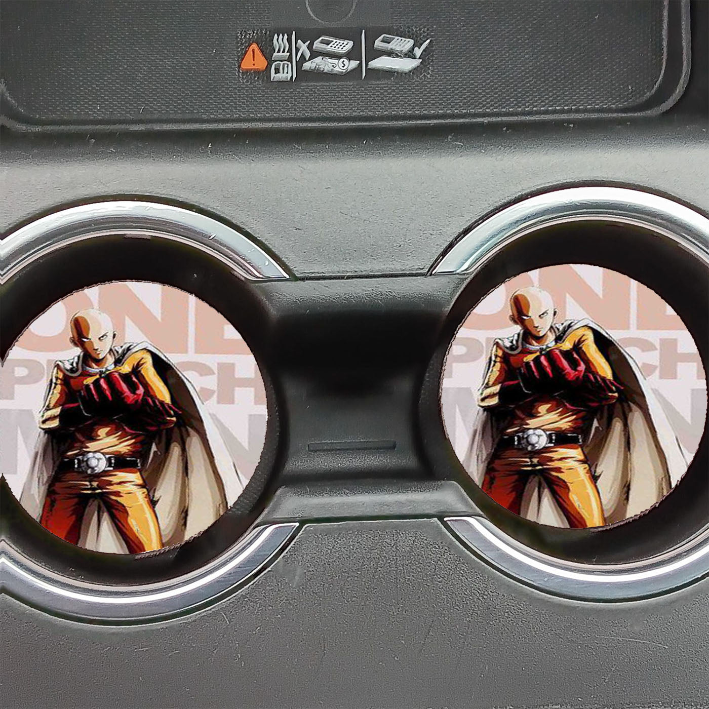 One Punch Man Saitama Car Coasters