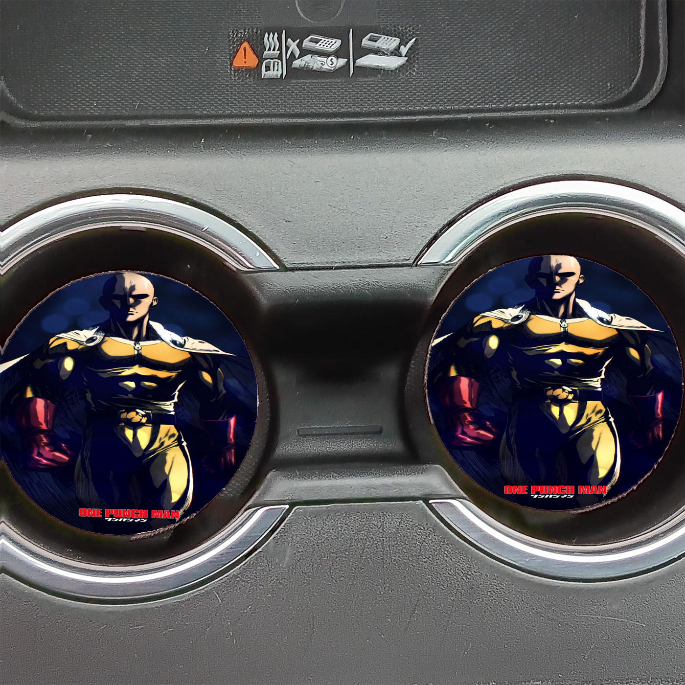 One Punch Man Saitama Sensei Car Coasters