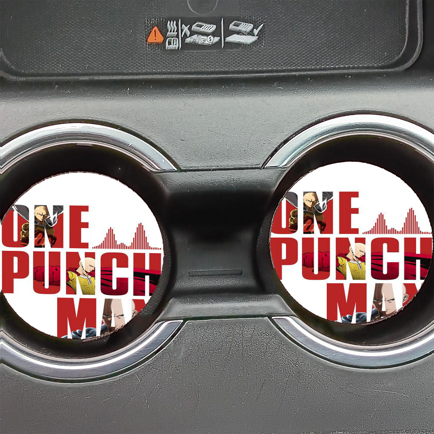 One Punch Man Wallpaper Car Coasters