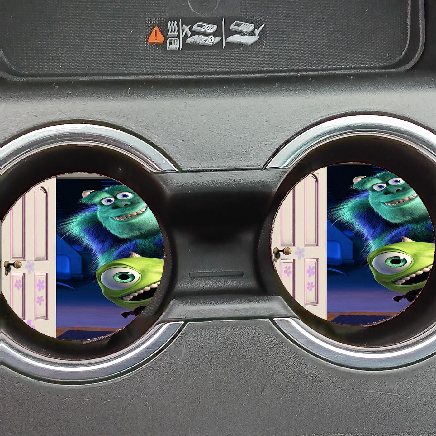 Open The Door Monster Inc Car Coasters
