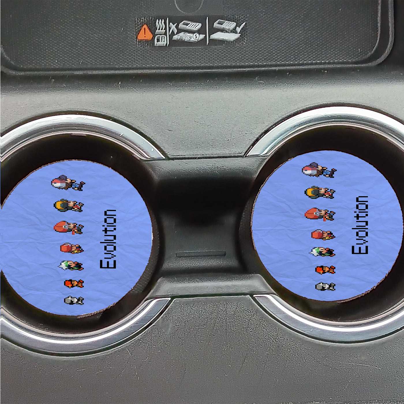 Paper Pokemon Evolution Car Coasters