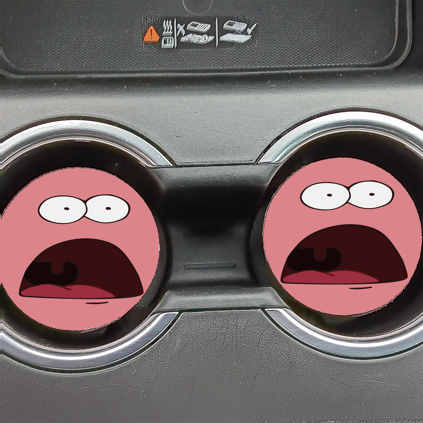 Patrick Shocked Face Car Coasters