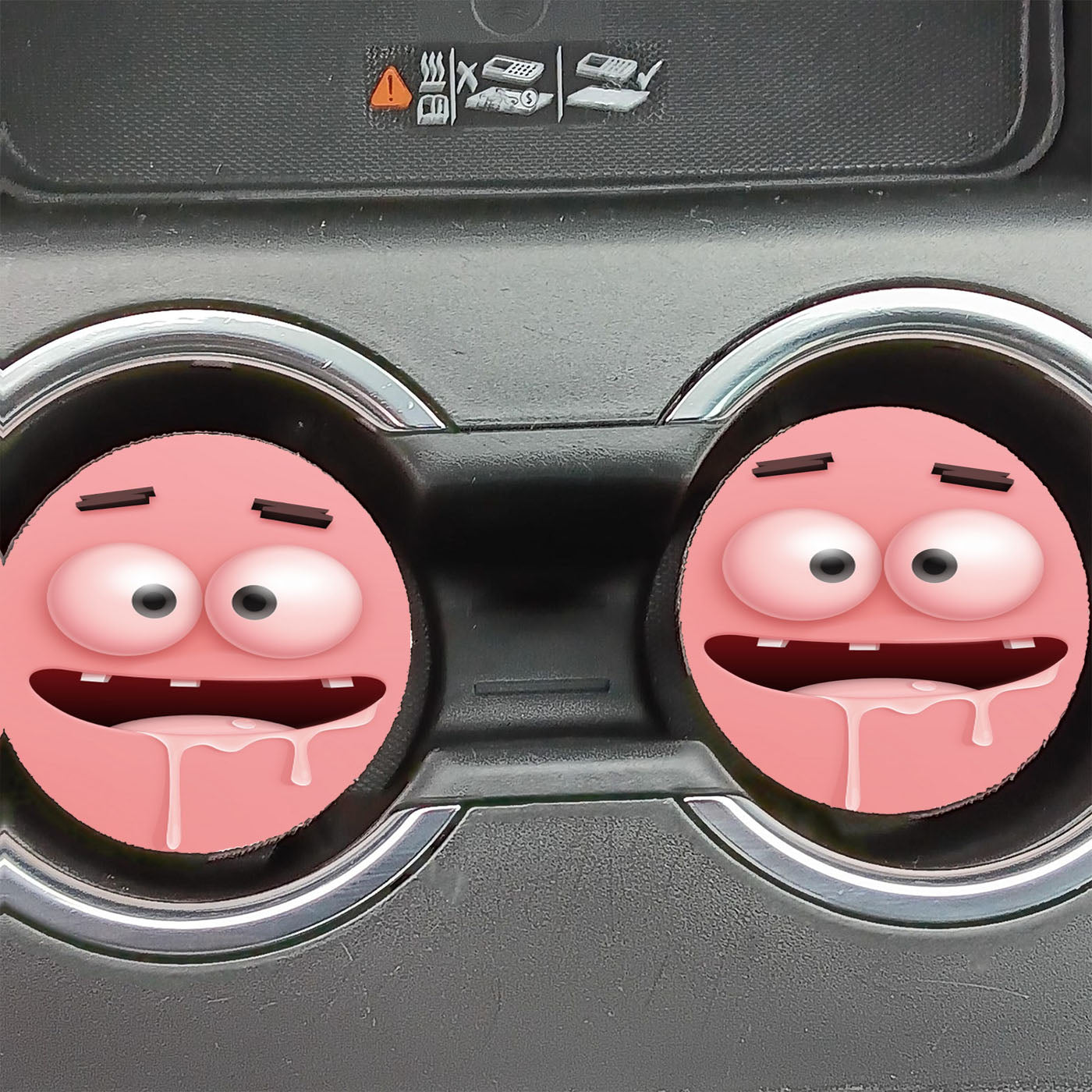 Patrick Star Funny Face Car Coasters