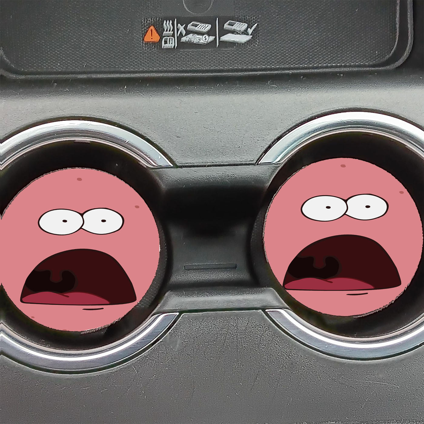 Patrick Star Wallpaper Car Coasters