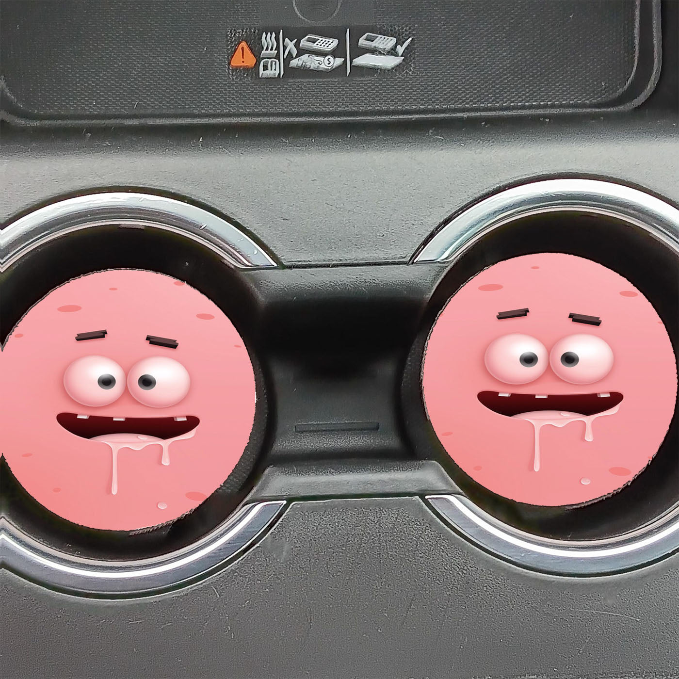 Patrick Stars Drooling Characters Car Coasters