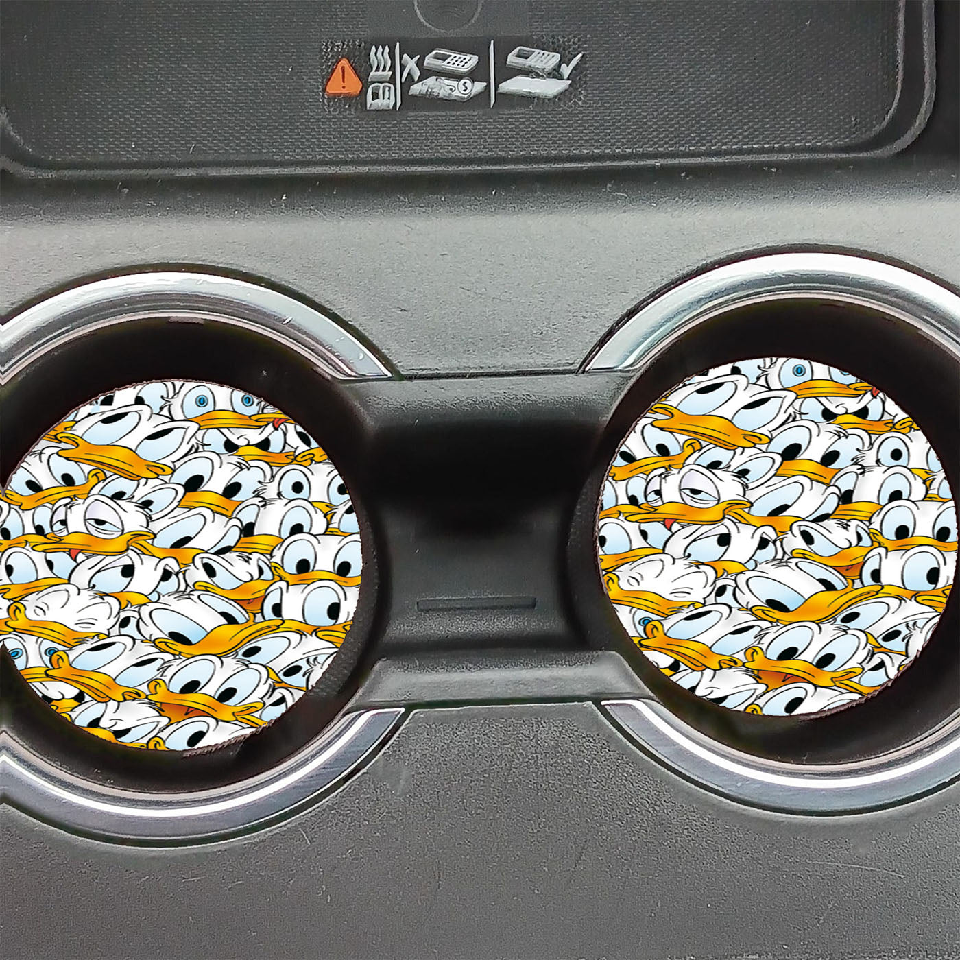 Pattern Emoticon Donald Duck Car Coasters