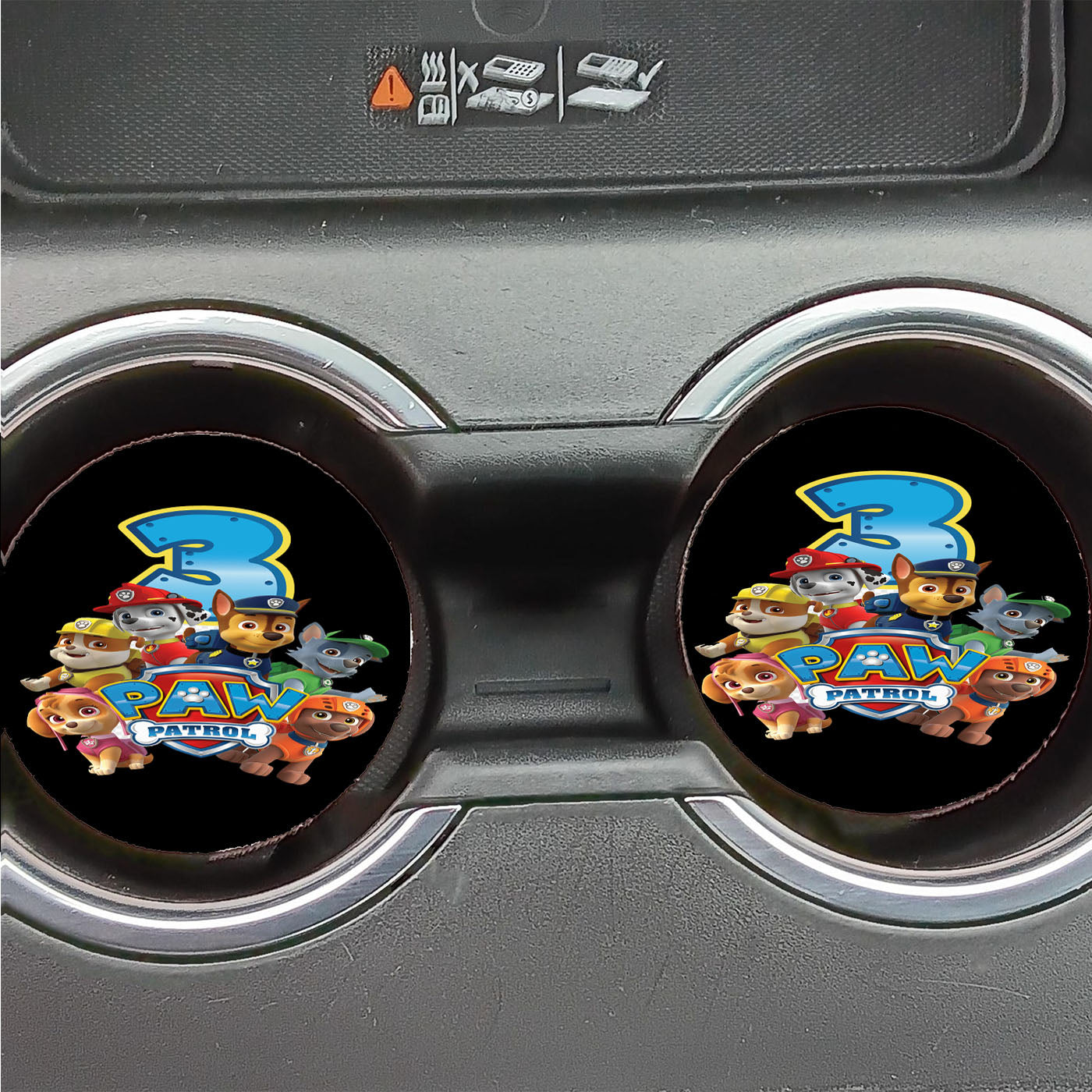 Paw Patrol 3 Poster Car Coasters