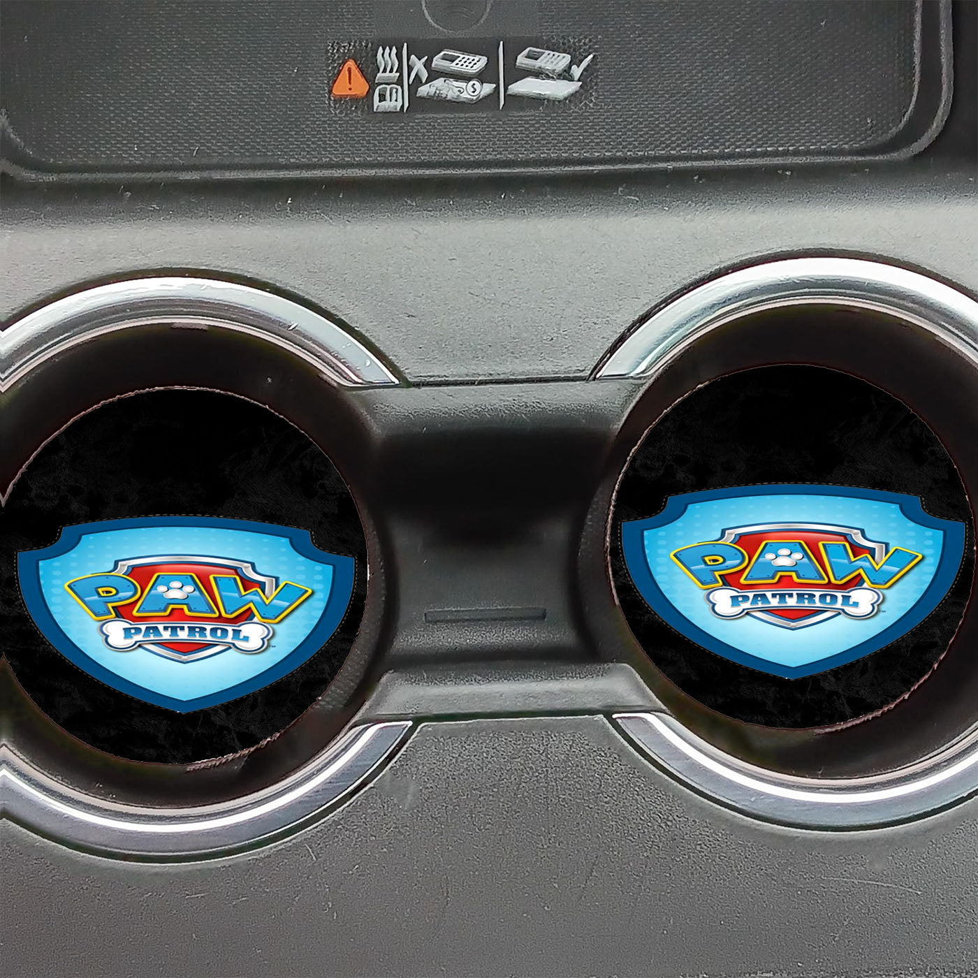Paw Patrol Badge Emblem Marble Car Coasters
