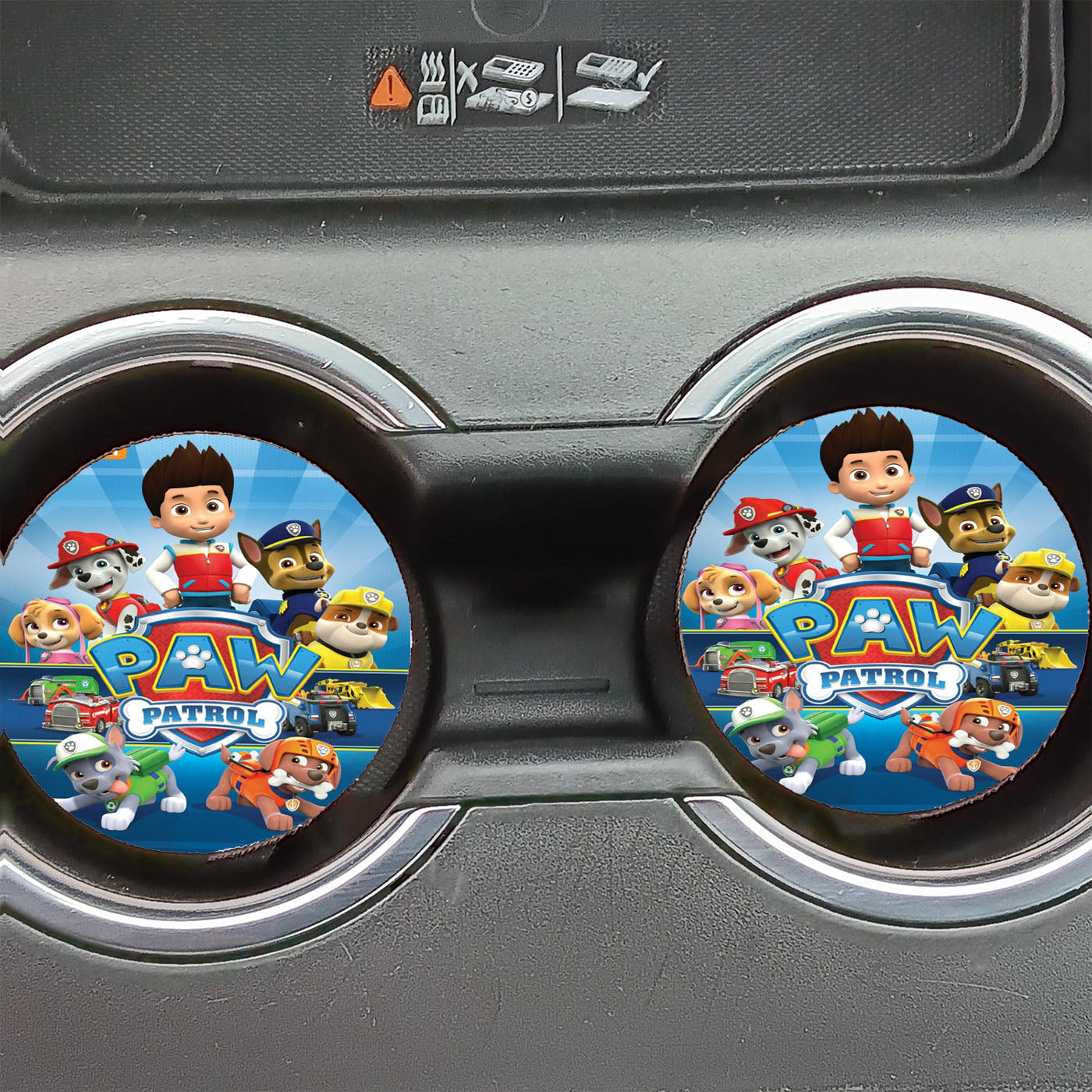 Paw Patrol Wallpaper Car Coasters