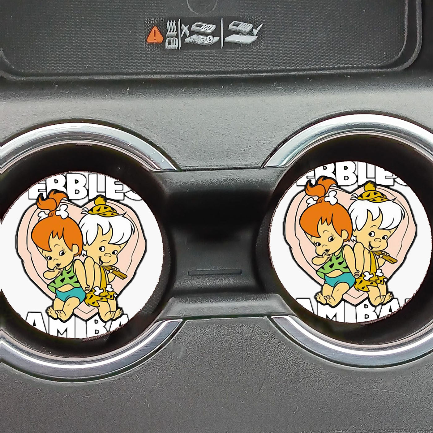 Pebbles And Bamm Bamm Show Flintstones Car Coasters