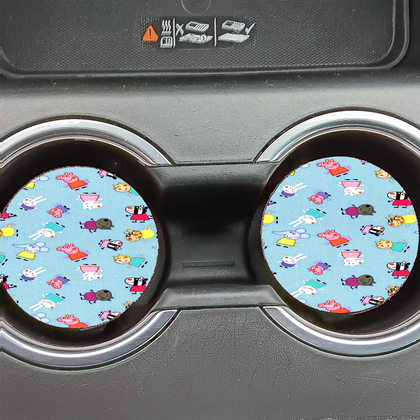 Peppa Pig Blue Character Doodle Car Coasters