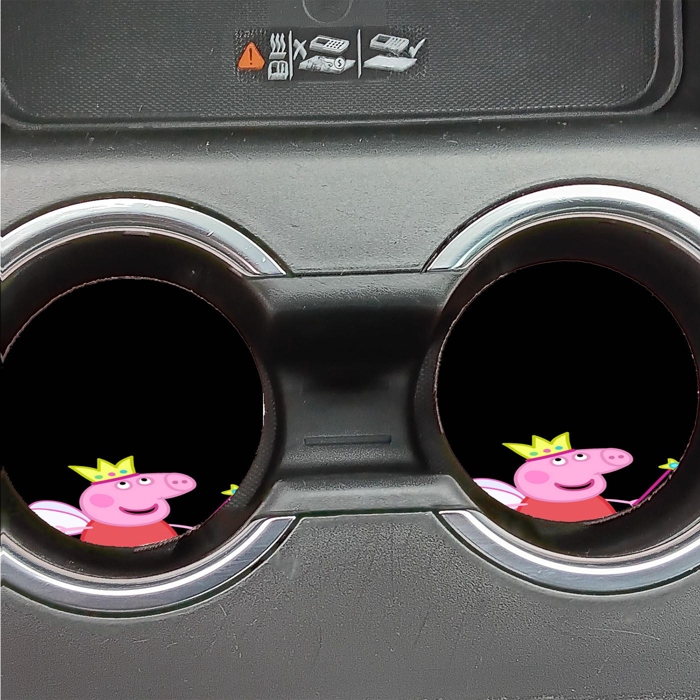 Peppa Pig Fairy Black Wallpapers Car Coasters