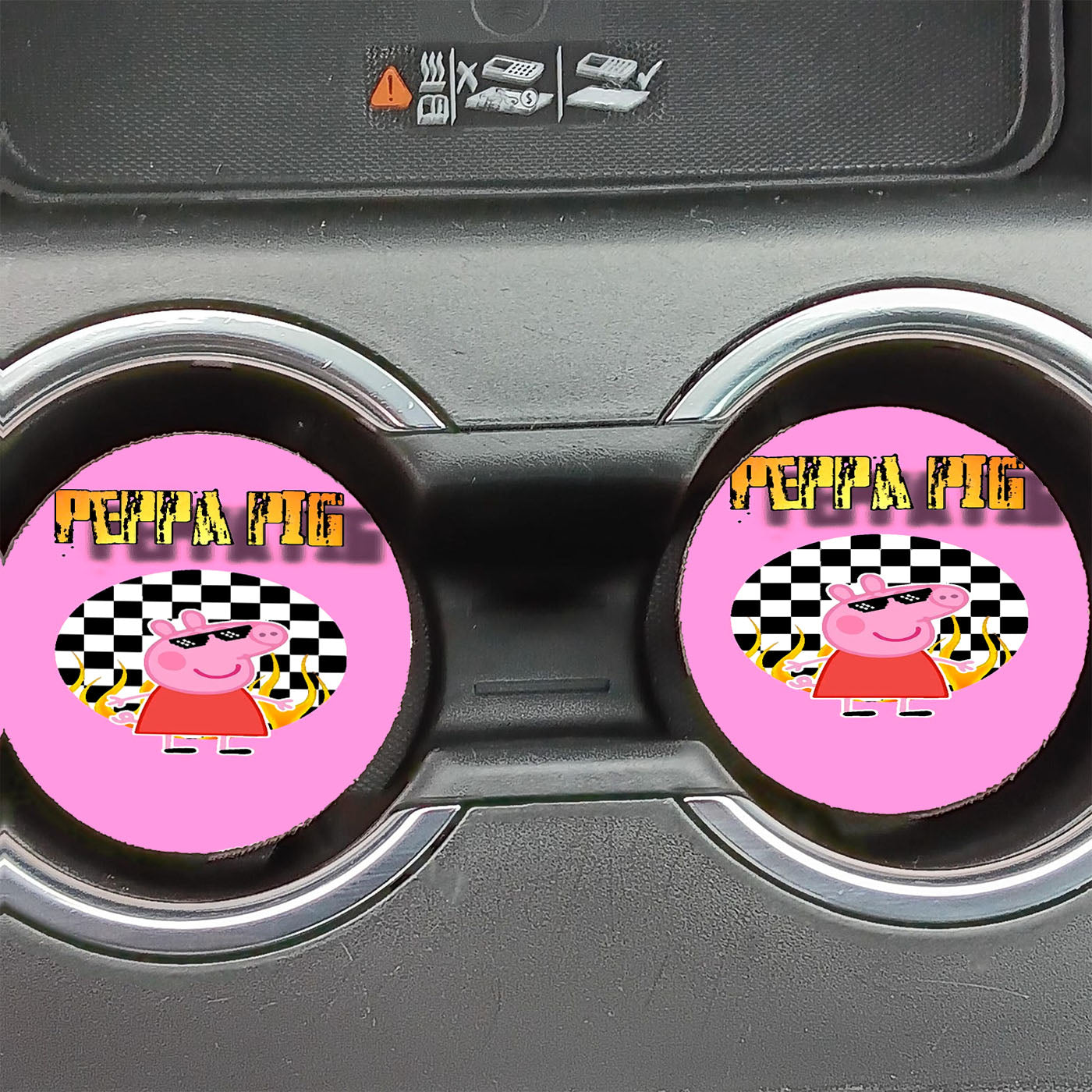 Peppa Pig Hype Sticker Square Car Coasters