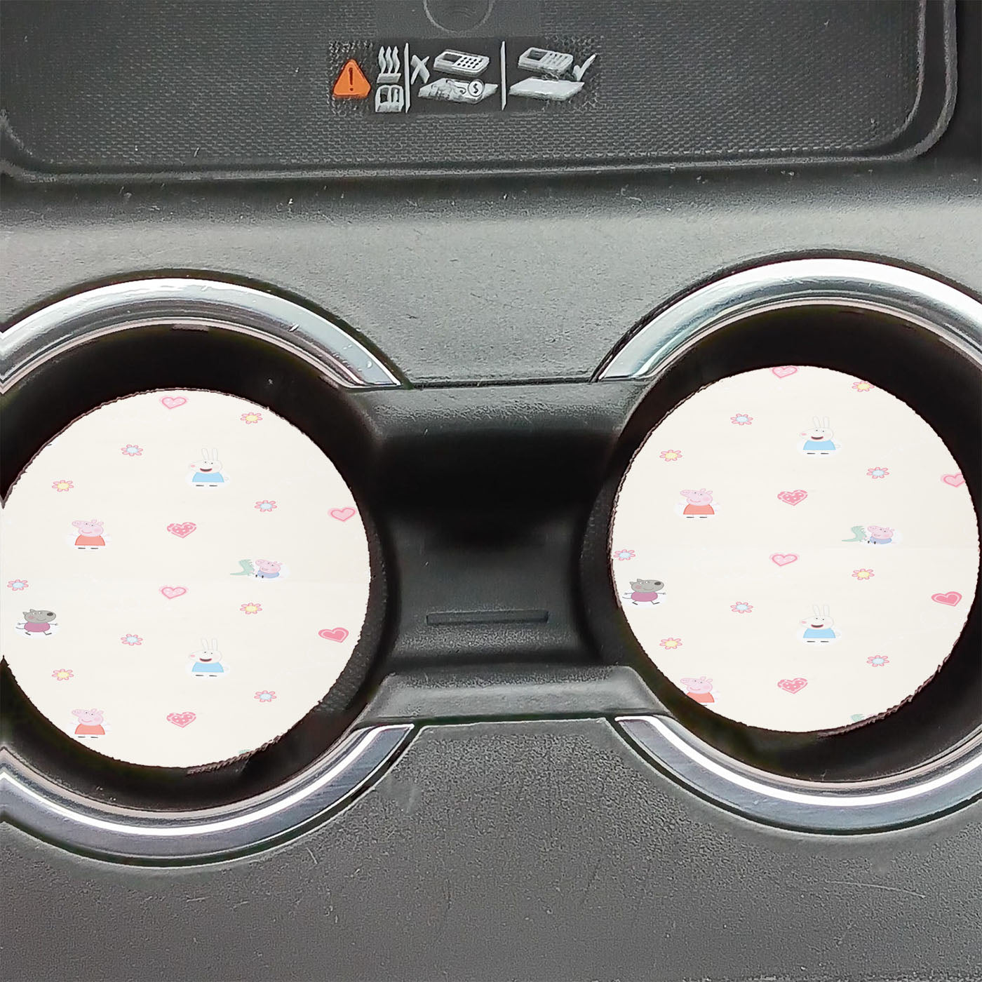 Peppa Pig Pattern Car Coasters