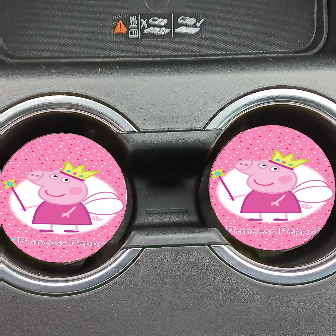 Peppa Prince Pig Wallpapers Car Coasters