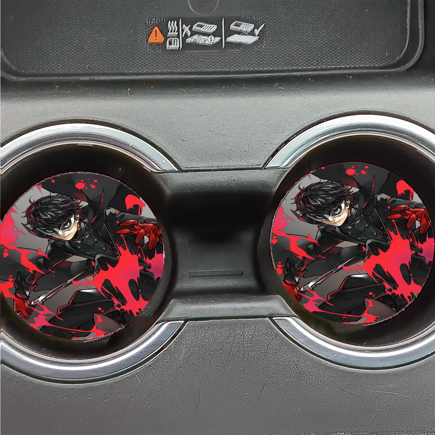Persona 5 Joker Blood Art Car Coasters