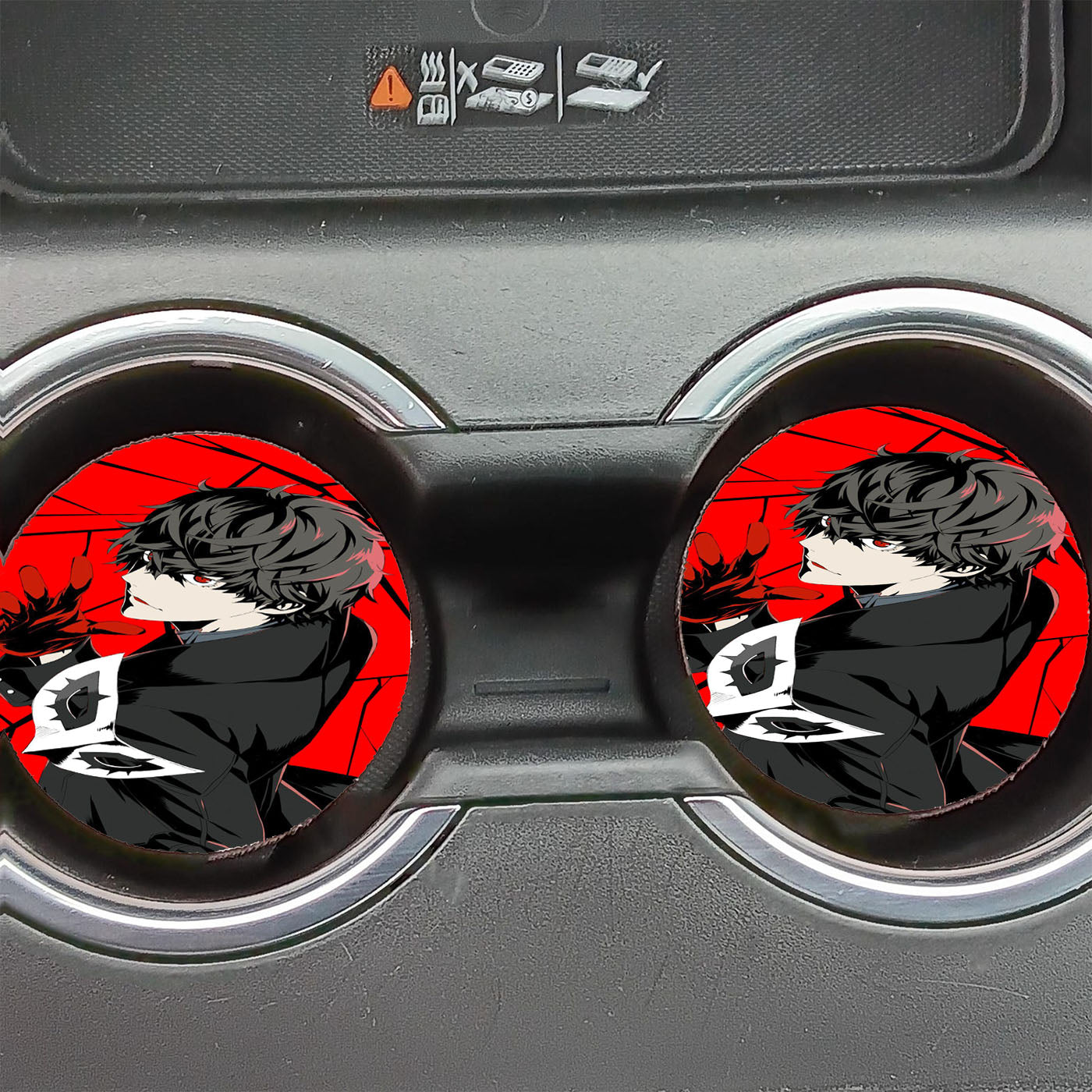 Persona 5 Joker Red Mask Car Coasters