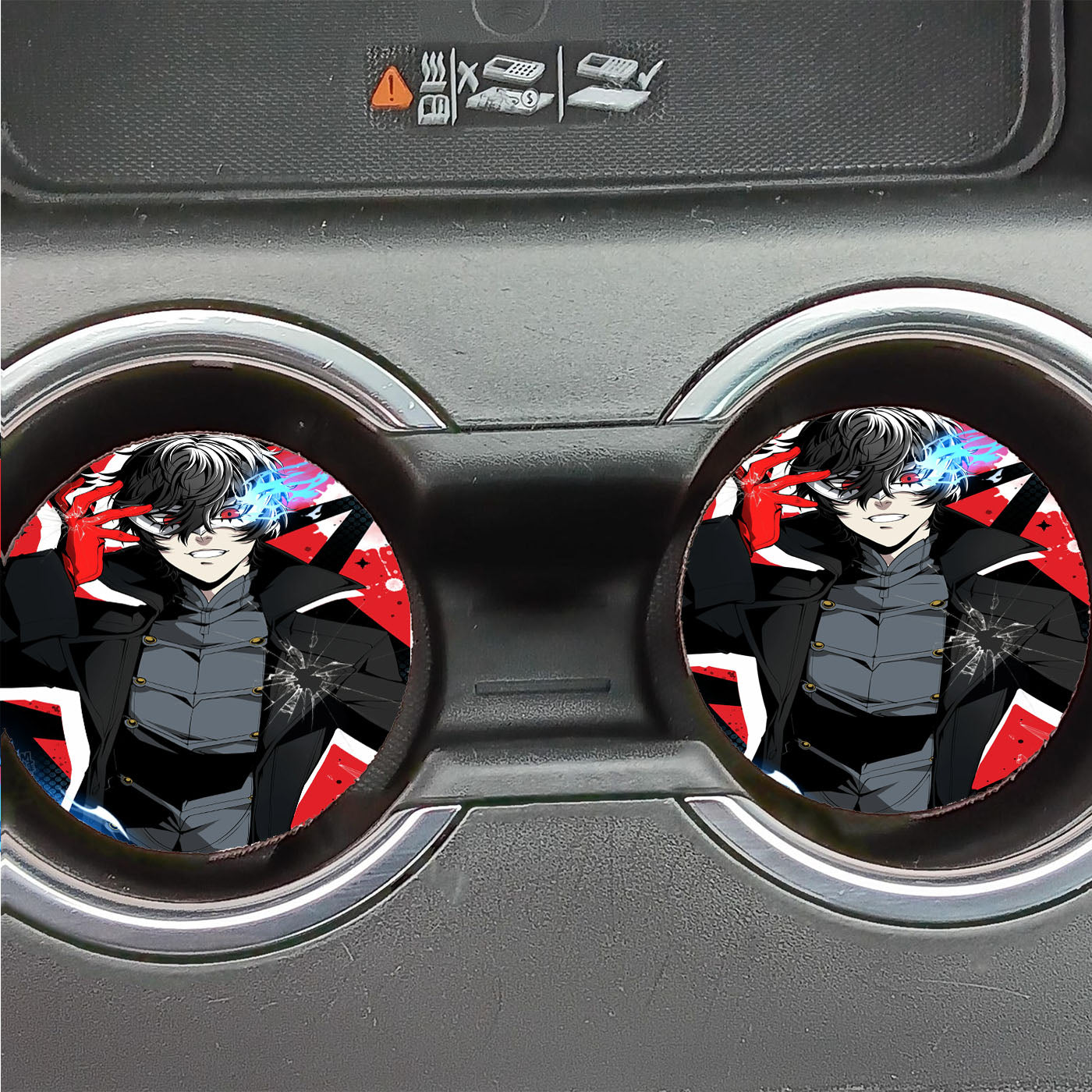 Persona 5 Joker Trapped On Mirror Car Coasters