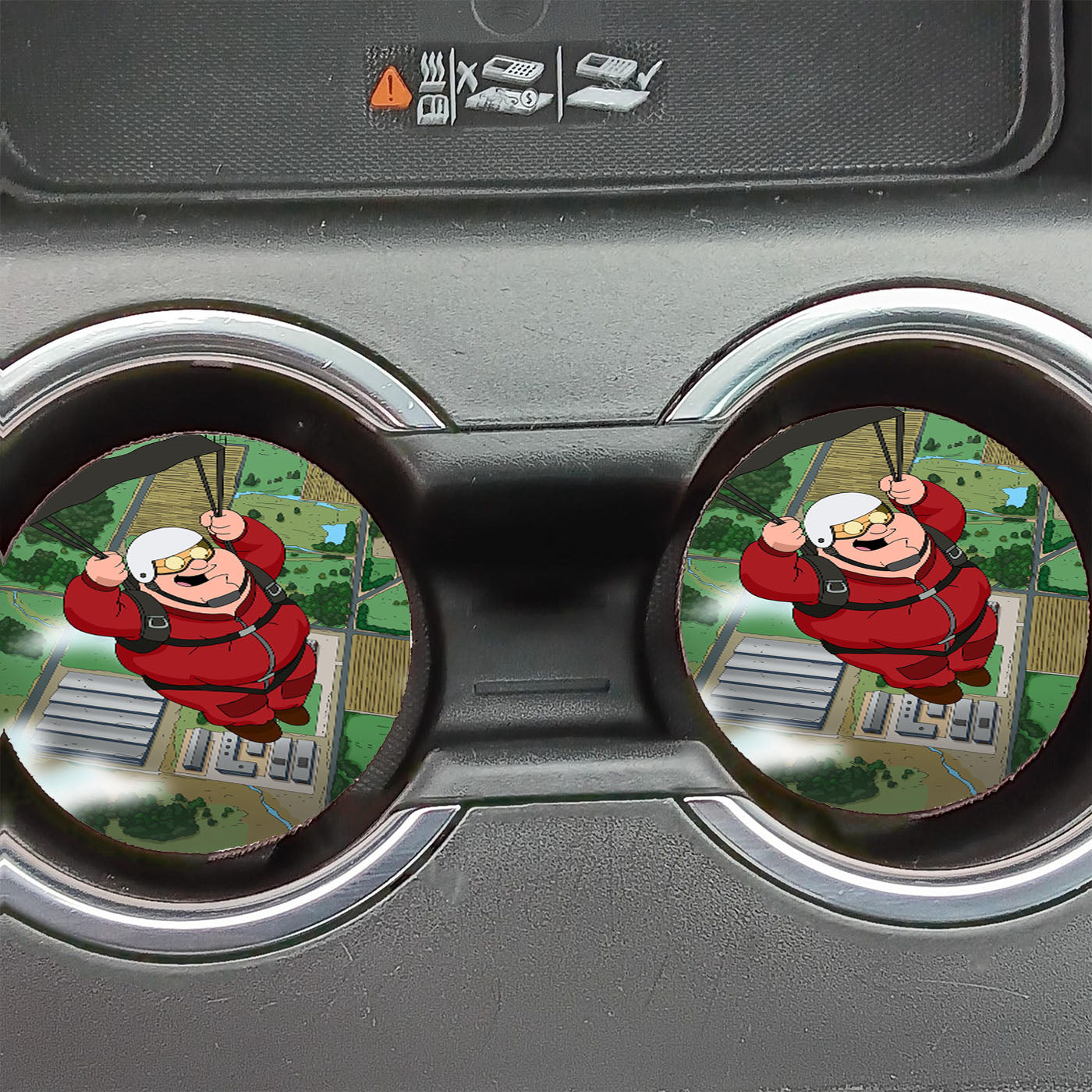 Peter Griffin Parasut - Family Guy Car Coasters