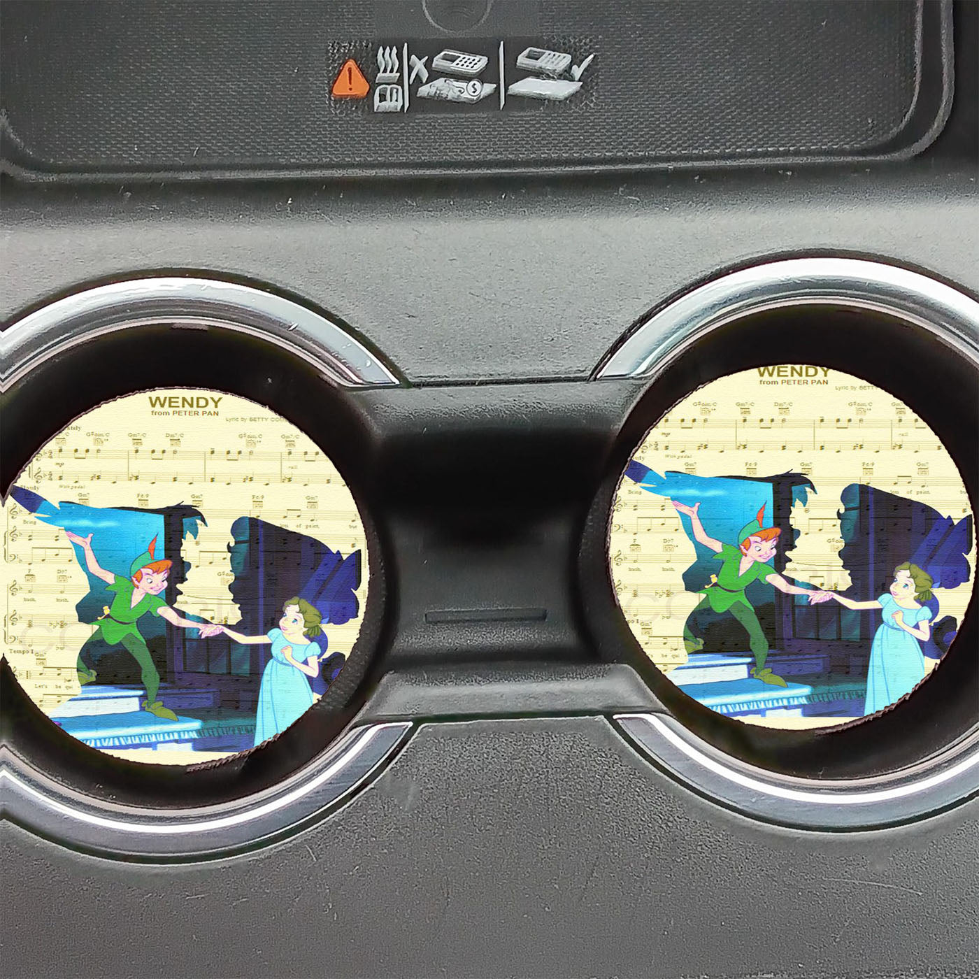 Peter Pan And Wendy Sing Soundtrack Car Coasters