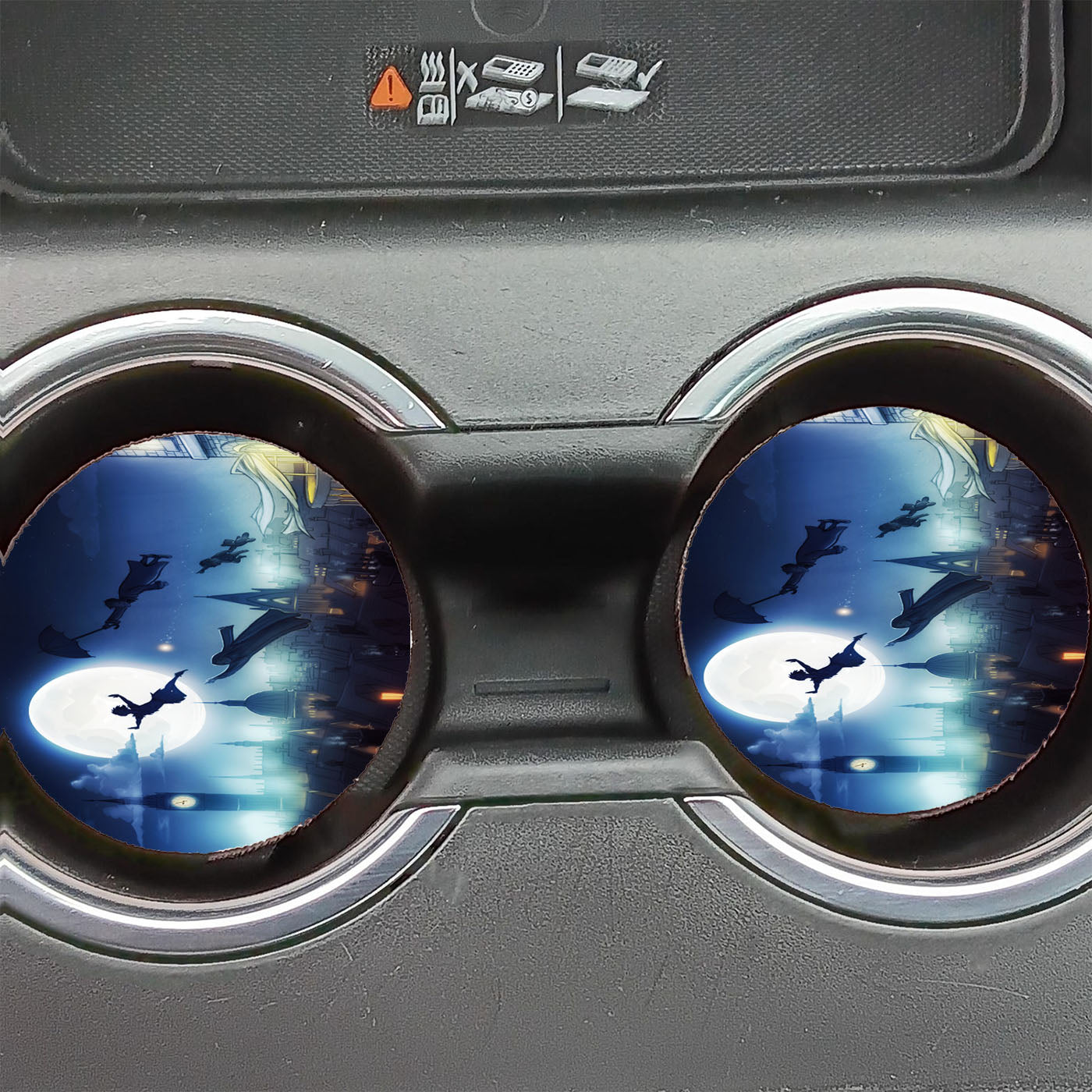 Peter Pan Flying With Friends Car Coasters